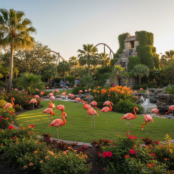 Busch Gardens Tampa flamingos