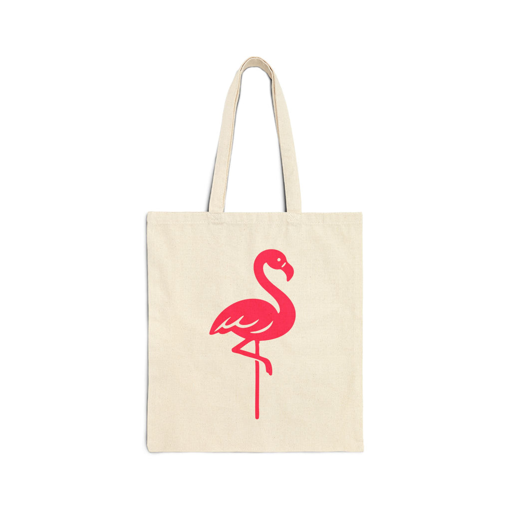 Flamingo Canvas Tote Bag – Pink Tropical Beach Shopper
