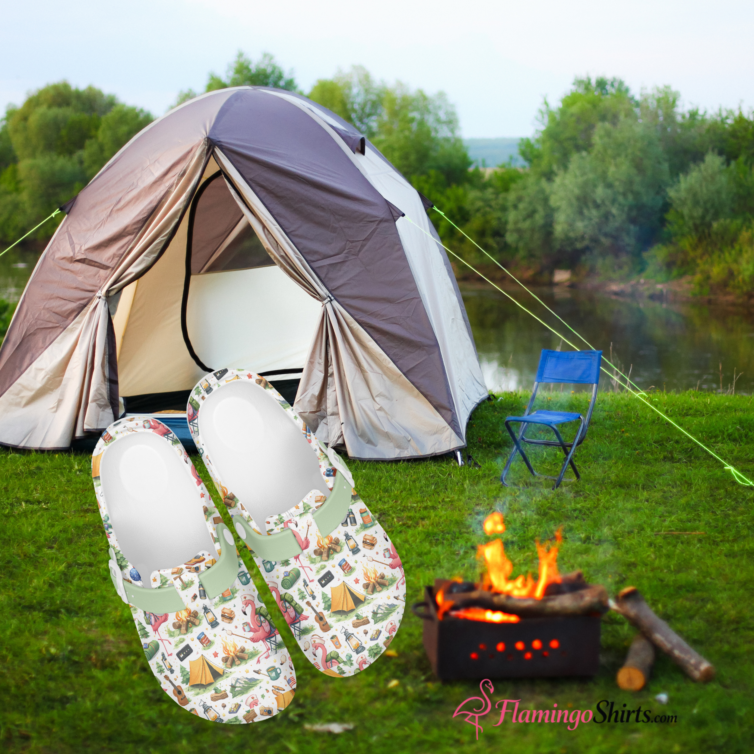 Flamingo Camping Clogs, Lightweight Comfort for Campgrounds & Everyday Wear